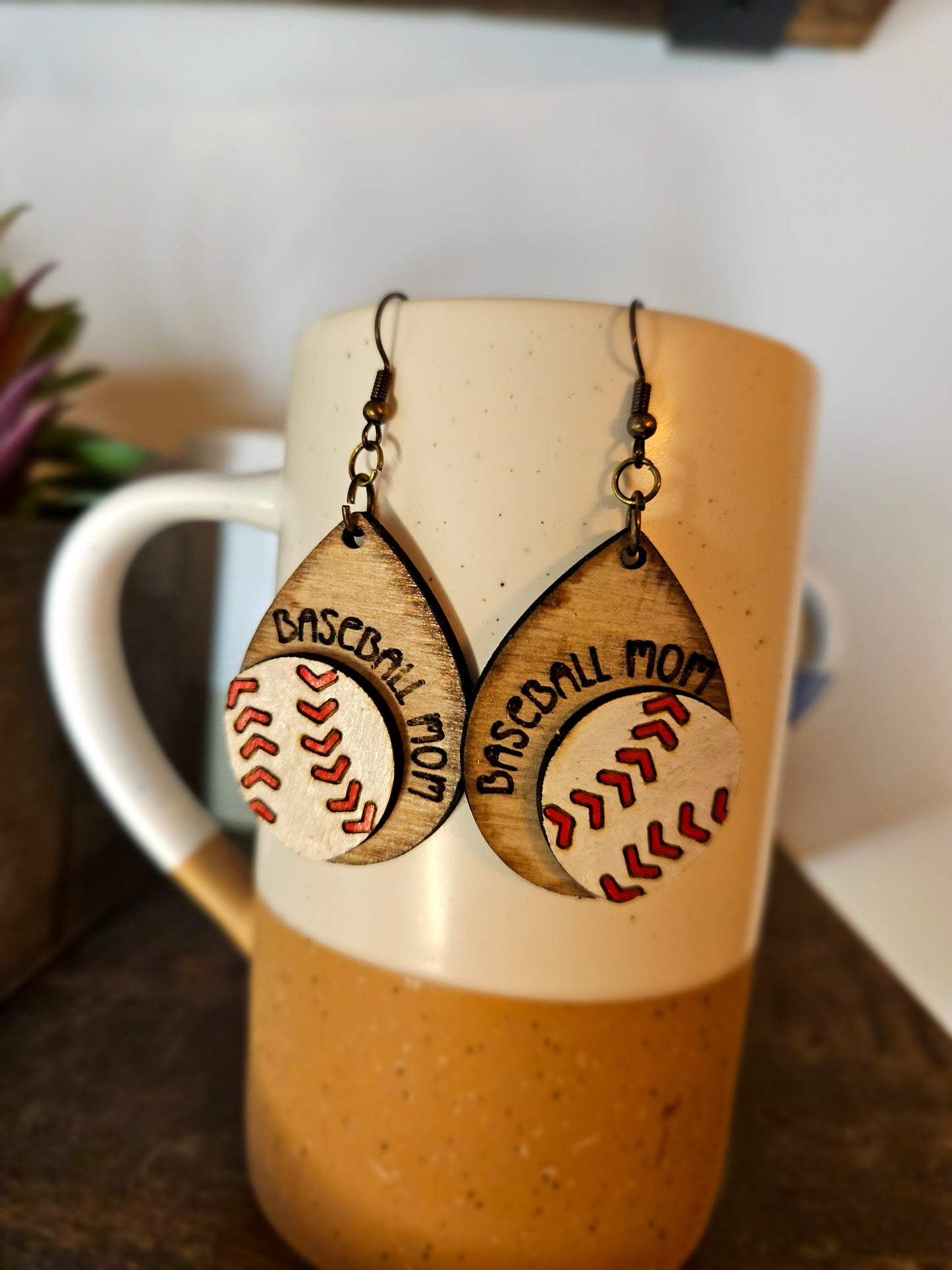 Earrings- Baseball Mom