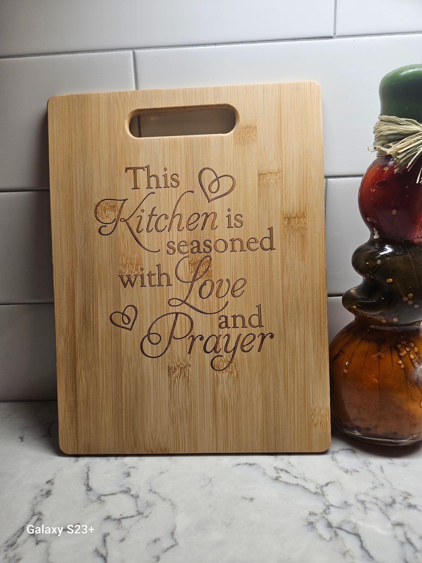 Cutting Board (THIS KITCHEN IS SEASONED WITH LOVE AND PRAYER)