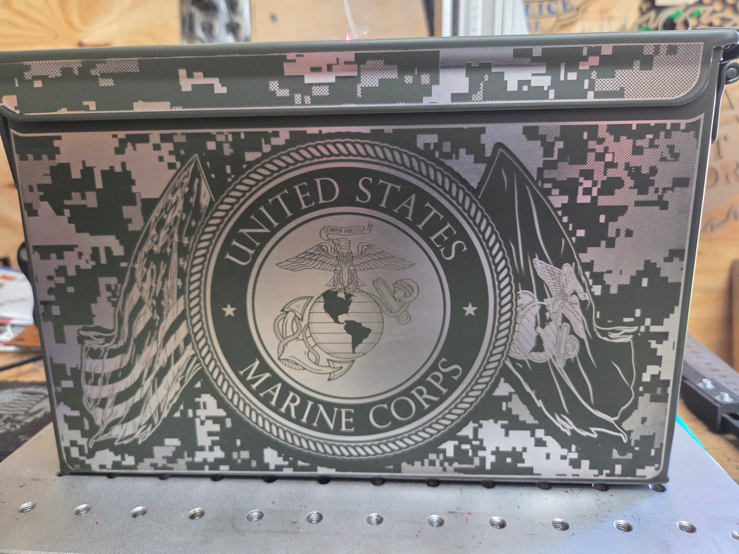 Ammo Can 50 Cal USMC with camo
