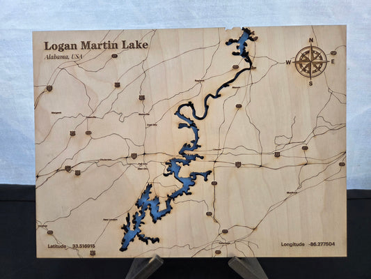Logan Martin Lake topo map