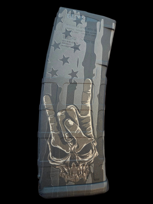 Pmag- Hell Yeah Skull Hand Flag